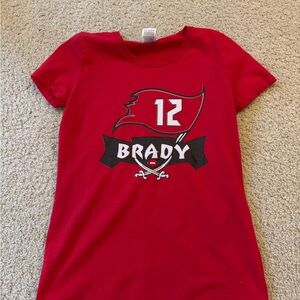 Tom Brady Kids Red Graphic T-Shirt